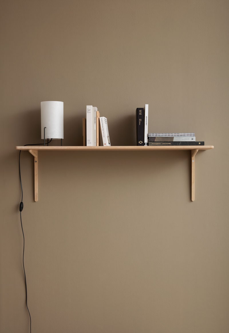 shelf and bracket in untreated wood