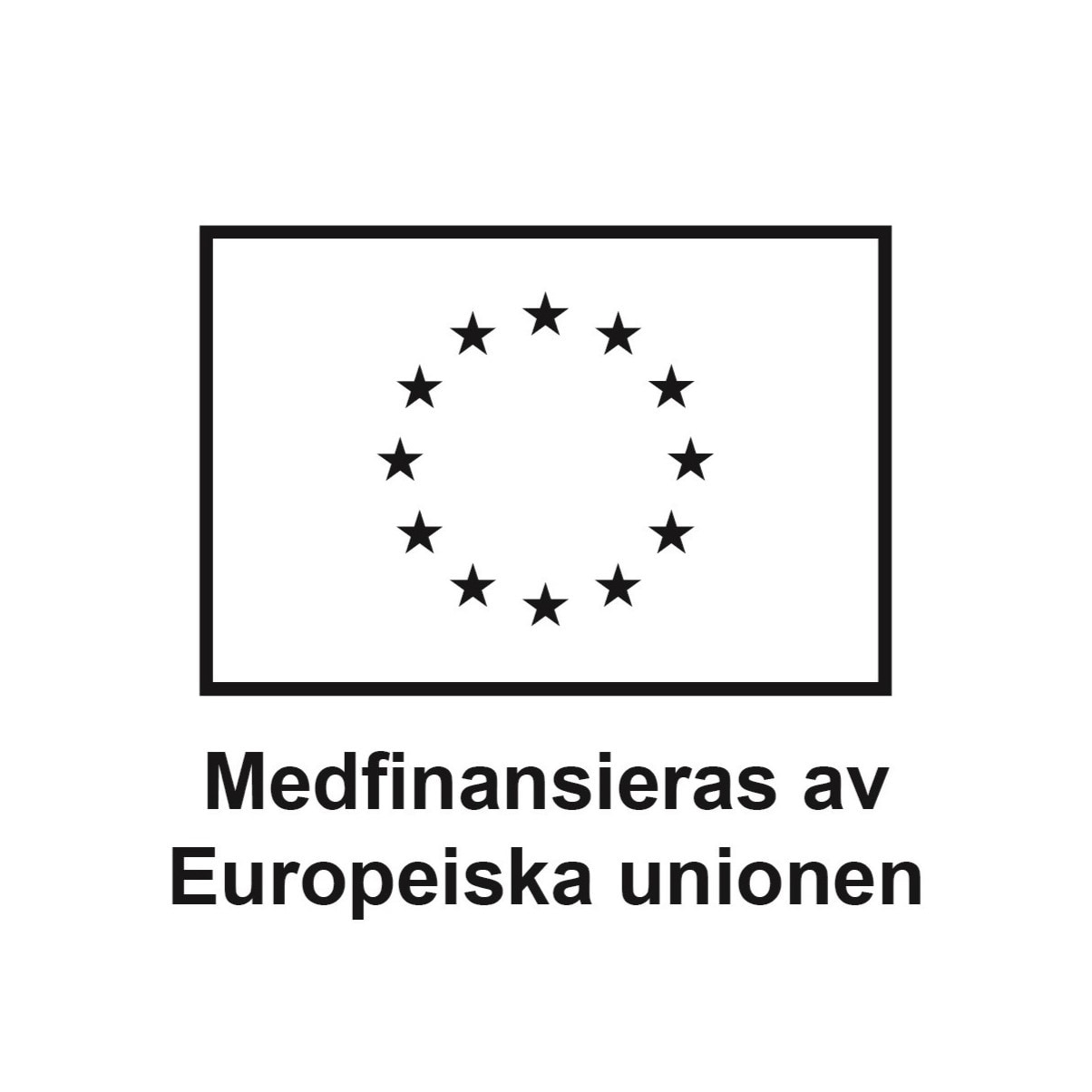 EU-flagg med ordene «samfinansiert av Den europeiske union»