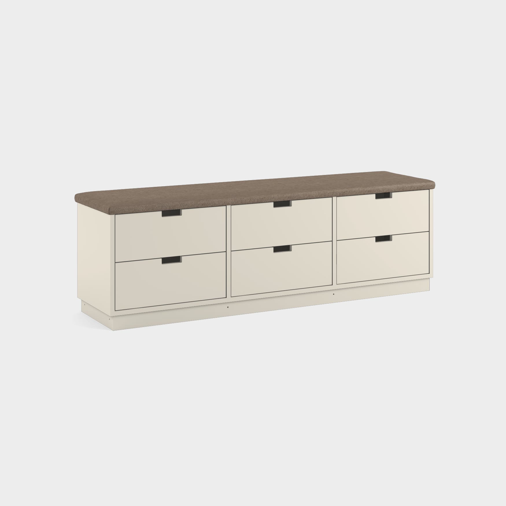 Opal sittbenk H2/M111 Lakkfarge Kremhvit
